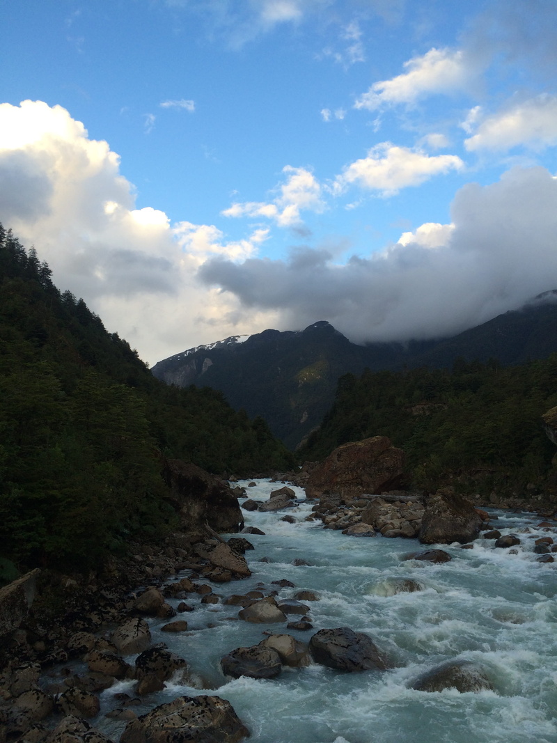 outdoors, sur de chile, patagonia, queulat national park, river, no people, sky, environment, flowing, cloud - sky, naturaleza, mountain, queulat, solid