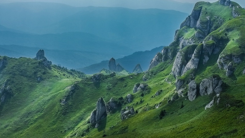 rural scene, scenics - nature, outdoors, rolling landscape, 1080P, environment, nature, mountain, day, tranquility, tranquil scene, plant, geology, high angle view
