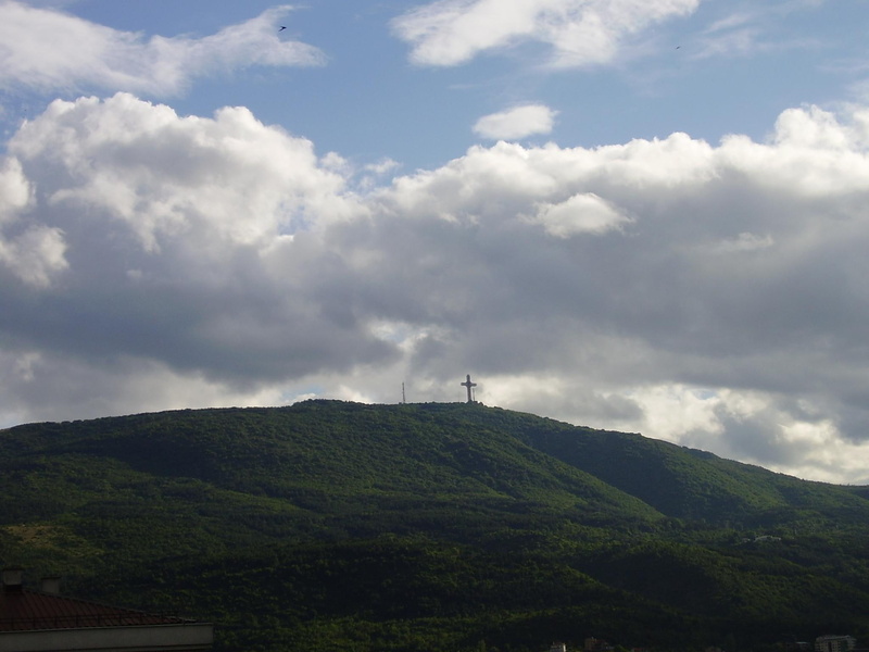 macedonia, 1080P, skopje, 3d and abstract, milenium cross, hill, green