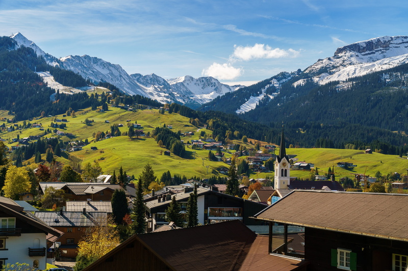 view, green, winter, environment, no people, mountains, sun, building, landscape, allgäu, beauty in nature, city, land, holiday, blue, alpine panorama