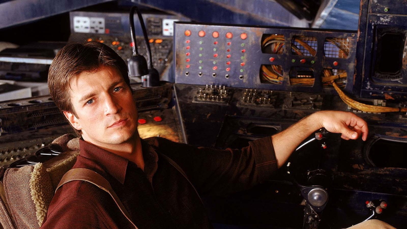 air vehicle, mode of transportation, cockpit, science fiction, one person, occupation, airplane, 720P, piloting, Nathan Fillion, expertise, aerospace industry