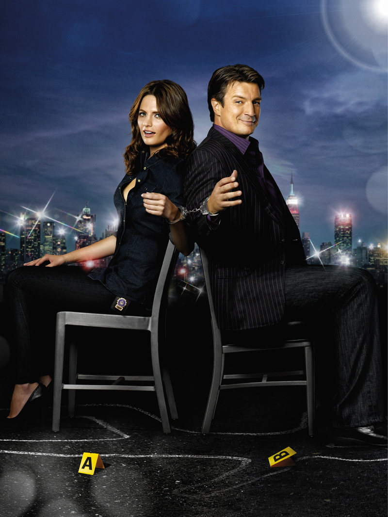 series, fillion, 2K, Nathan Fillion, katic, stana, entertainment, x, Stana Katic, hd, tv, castle, art, nathan