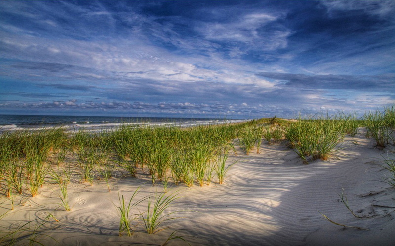 1080P, island, state, summer, blue, jersey, sky, new, green, park, hd, beach, sea, cloud, white, grass