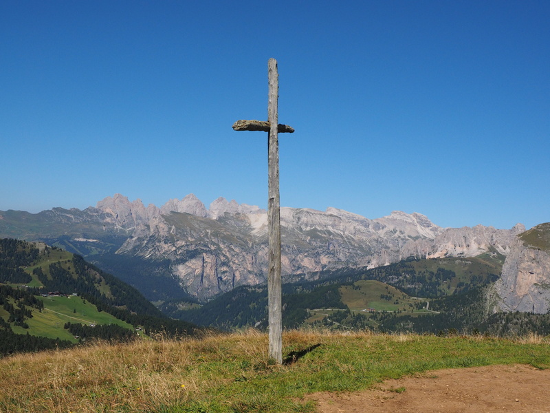 landscape, is quite popular especially, nature, cross, western puezspitze, sella pass, clear sky, scenics - nature, gran odla, geisler range, land, sella