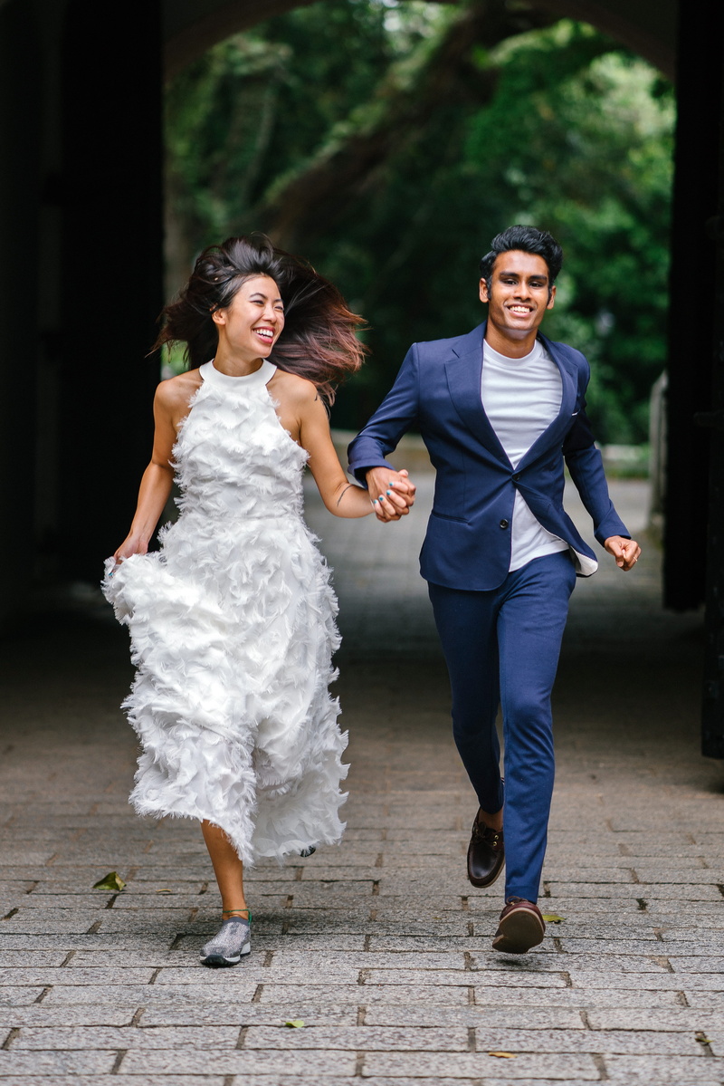 man, 5K, girl, women, photo shoot, nature, wear, woman, groom, portrait, outdoors, modern, two people, multicultural, Asian, wedding dress, front view