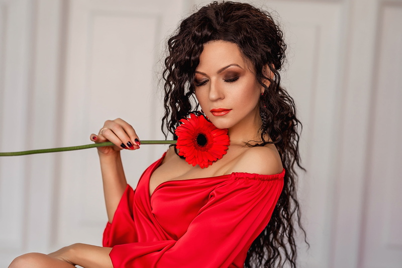 dark hair, model, 1080P, women, Georgy Dyakov, makeup, face