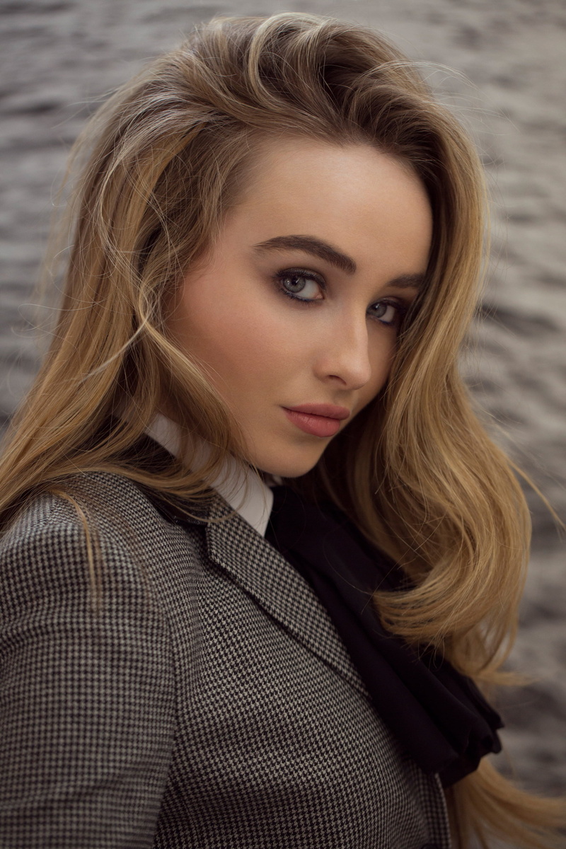 women, blue eyes, Sabrina Carpenter, long hair, 2K, singer