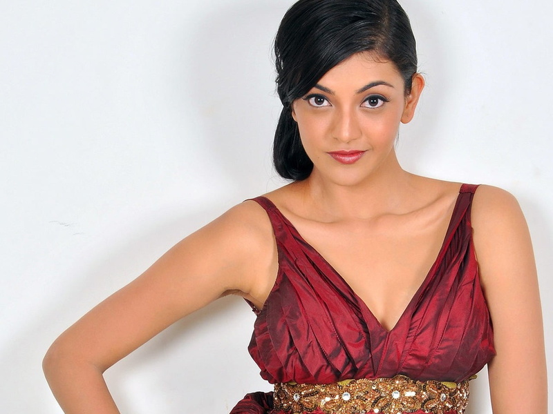 beauty, women, indoors, studio shot, red, bollywood, young adult, hairstyle, Kajal Agarwal, fashion, kajal, young women, clothing, portrait, beautiful woman