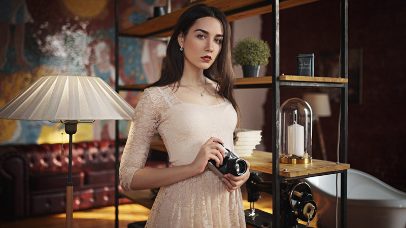 room, women, interior, Sergey Zhirnov, 1080P, camera