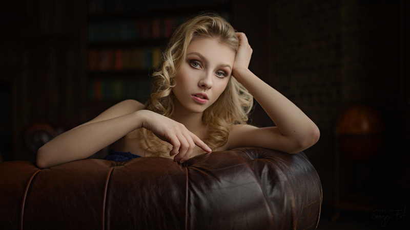 Sofa, Alice Tarasenko, Girl, Alisa Tarasenko, Look, 1080P, Sergey Zhirnov, Model, Beauty, Photo, Beautiful, Sergey Fat, Blonde, Photographer, Hair