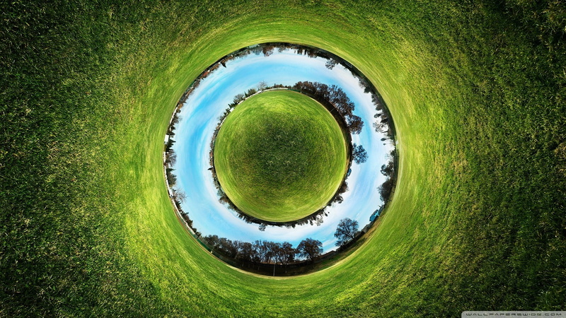 water, outdoors, green color, land, 1080P, nature, abstract, golf course, golf, field, scenics - nature, day, shape, beauty in nature, illustration, geometric shape
