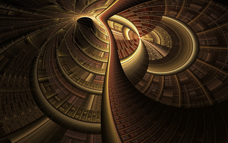 building, tunnel, urban Scene, digitally Generated Image, rotation, office building exterior, skyscraper, pattern, distorted image, circle, shape, technology