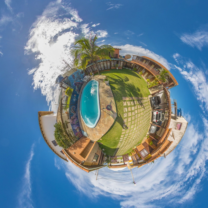 space, building exterior, planet, cloud - sky, travel destinations, swimming pool, day, blue, distorted image, outdoors, planet earth, sky, fish-eye lens