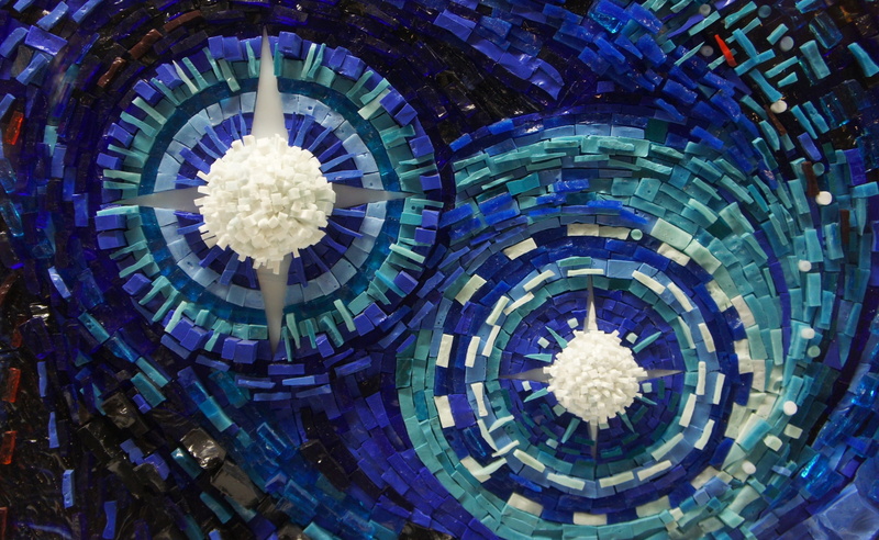 geometric shape, Artistic, 2K, art and craft, Blue, cupola, day, architecture, full frame, ceiling, backgrounds, indoors, dome, concentric
