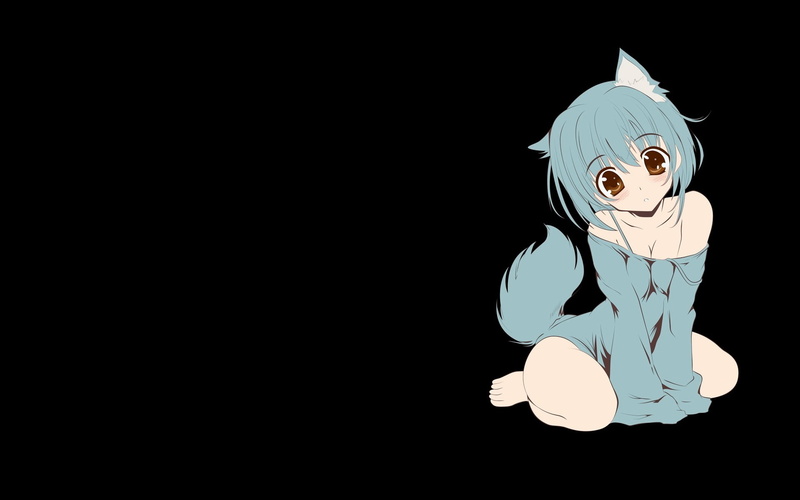 nekomimi, 1080P, cats, animals, fandom, hd, black, background, art, x, anime, furry