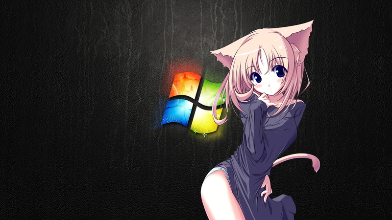 x, 1080P, animal, animals, cats, Windows 7, hd, microsoft, windows, ears, art, nekomimi