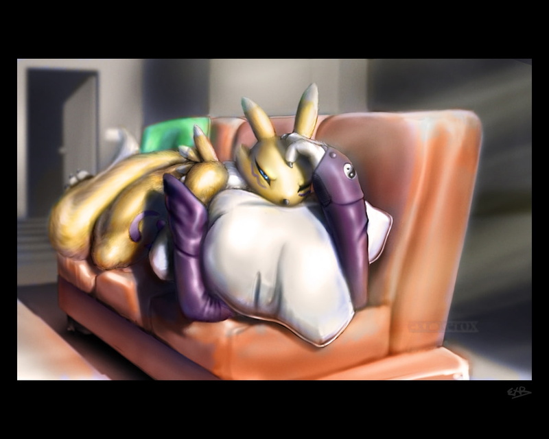 ren, fandom, digimon, Renamon, hd, 720P, art, x, furry, anime