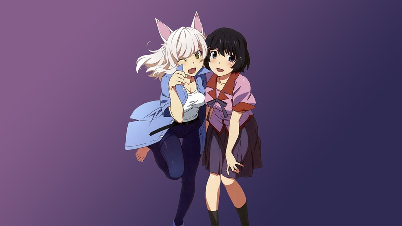 cat girl, Hanekawa Tsubasa, anime girls, 1080P, cleavage, nekomimi, Monogatari Series, Sawarineko