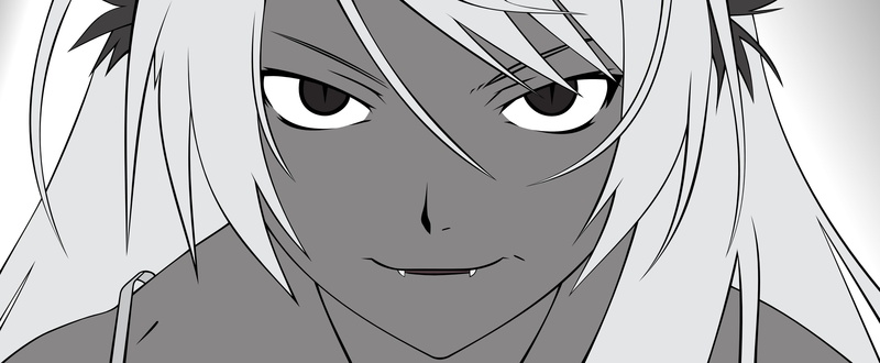 anime girls, monochrome, Monogatari Series, anime, Hanekawa Tsubasa, Sawarineko, 2K