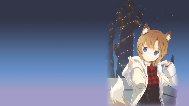 holiday, cat girl, celebration, representation, anime girls, creativity, cold temperature, obscured face, male likeness, night, 5K, nature, blue, christmas
