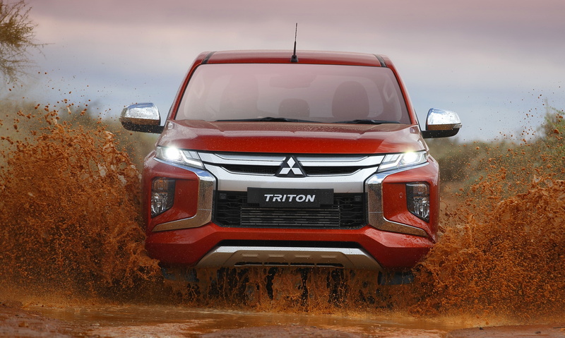 Double Cab, 2019, front view, dirt, pickup, Triton, L200, water, Mitsubishi, 2K