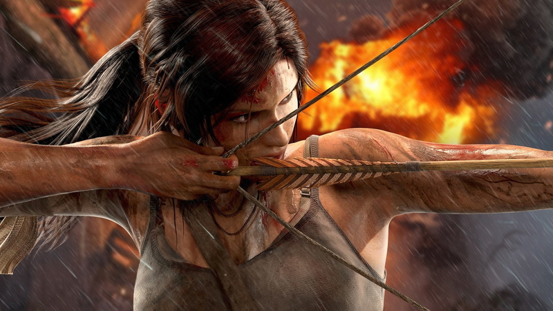 bow, chest, Tomb Raider, 1080P, dirt, Lara Croft, the explosion, reborn, blood, fire, survivor, girl, arrow., Crystal Dynamics, Square Enix, rain, survival