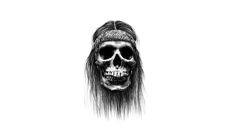 no people, horror, copy space, headband, close-up, body part, portrait, skull, 720P, artwork, cut out, fear, mask - disguise, long hair, studio shot, disguise