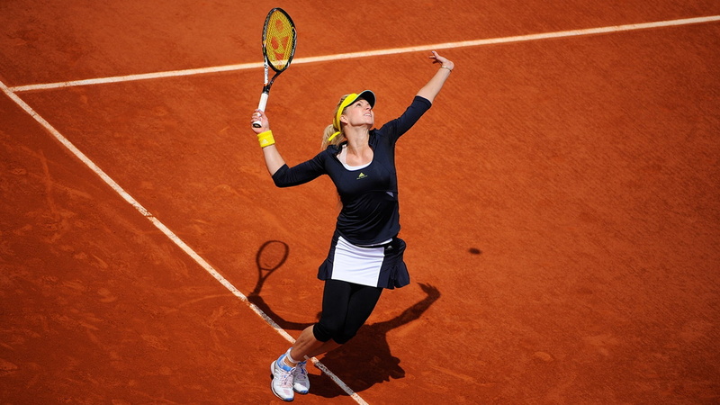 blonde, women, Maria Kirilenko, tennis player, 1080P, sportswear, tennis