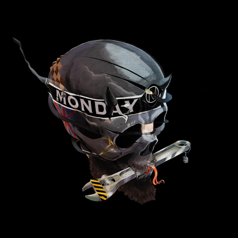 3D, sport, skull, digital art, headwear, beard, headband, tools, protection, safety, studio shot, cut out, indoors, copy space, explosive, helmet, full length
