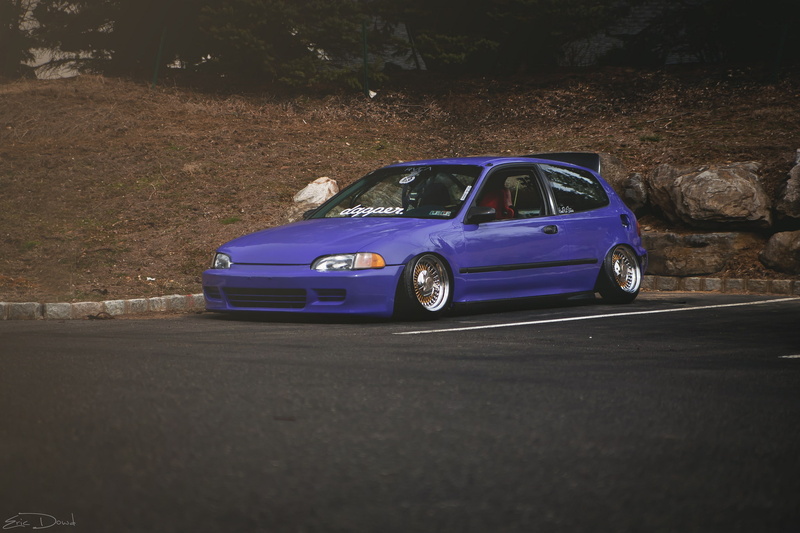 Purple, civici, 1080P, Honda Civic, stance. Honda