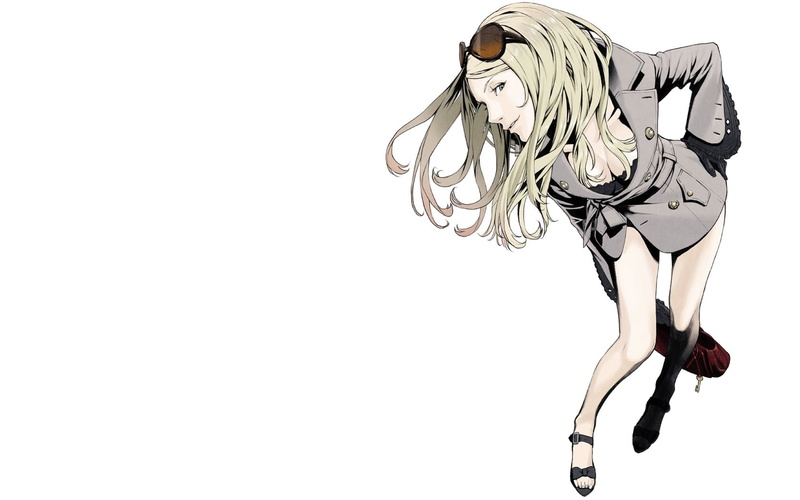 art, people, 720P, anime, heroes, glasses, blondes, background, pixiv, Bra, kozaki, jackets, simple, hd, girls, yusuke