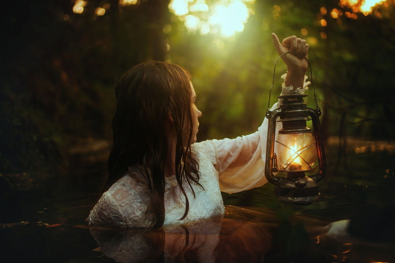dusk, women, one Person, young Adult, girls, cheerful, looking away, sleeved, real people, bokeh, relaxation, females, illuminated, happiness, white, waist up