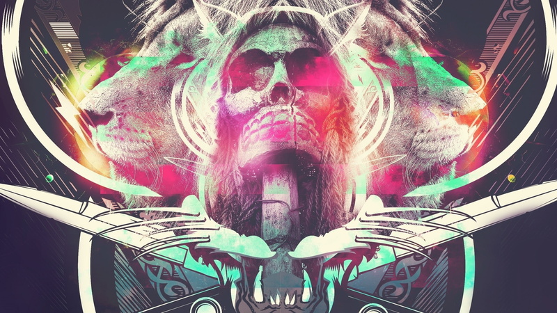 day, men, architecture, knife, lion, skull, symmetry, artwork, art and craft, digital composite, digital art, illuminated, metal, abstract, low angle view