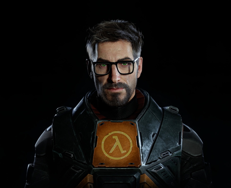 portrait display, Gordon man, Half-Life, 4K
