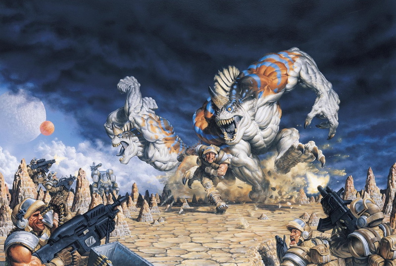 Sci Fi, 1080P, Vor The Maelstrom, paul, art, monster, bonner, Battle