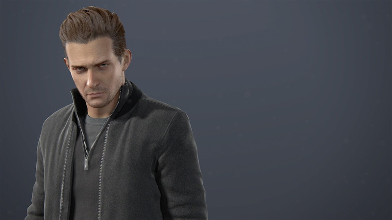 beautiful people, one person, jacket, gray, 1080P, front view, serious, adult, looking, Uncharted 4: A Thiefs End, standing, zip, handsome, rafe adler