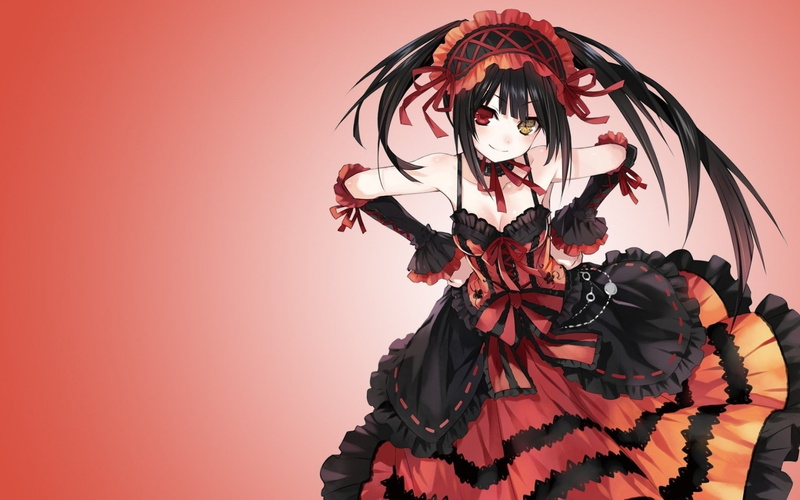 Tokisaki Kurumi, anime, heterochromia, yandere, dress, anime girls, Date A Live, 720P