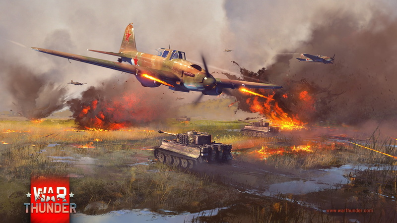 1080P, video games, IL-2 Sturmovik, Tiger I, War Thunder, airplane, Gaijin Entertainment