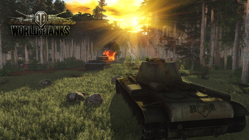 KV-3, tank, video games, forest, Tiger I, World of Tanks, 1080P, wargaming