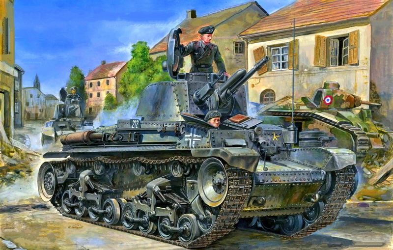 light tank, panzerwaffe, 6 Panzer division, tankers, Pz.Kpfw.35(t), blitzkrieg 1940, The Wehrmacht, 1080P