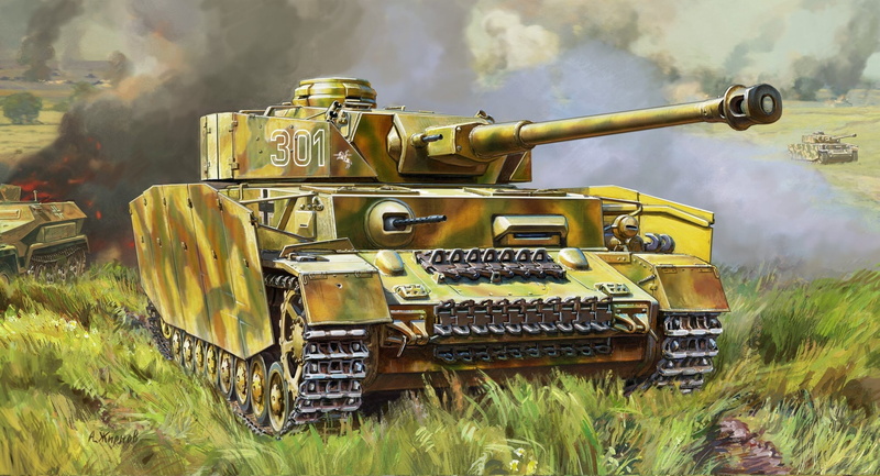 Tank weapon, Pz. IV, Armored forces, GERMANY, Of anti shaped-charge screen, Gun 7.5 cm K. W. k.40, 1080P, The Wehrmacht