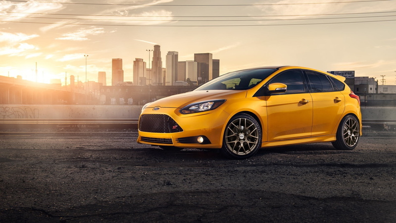 Ford, Focus, 1080P, Car, Side, Yellow, View, st