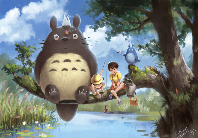 My Neighbor Totoro, Mini Totoro (My Neighbor Totoro), Totoro (My Neighbor Totoro), Mei Kusakabe, 1080P, Movie, Satsuki Kusakabe