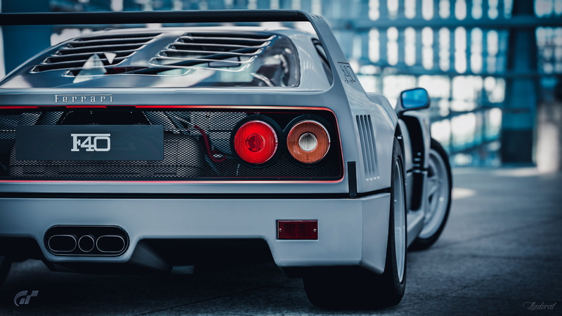 Ferrari F40, 4K, race cars, Gran Turismo Sport, white, Gran Turismo, car, Ferrari