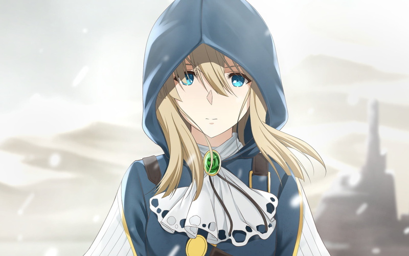 day, sunlight, Anime, art and craft, creativity, girl, focus on foreground, 1080P, wearing, portrait, character, Violet Evergarden (Character), representation