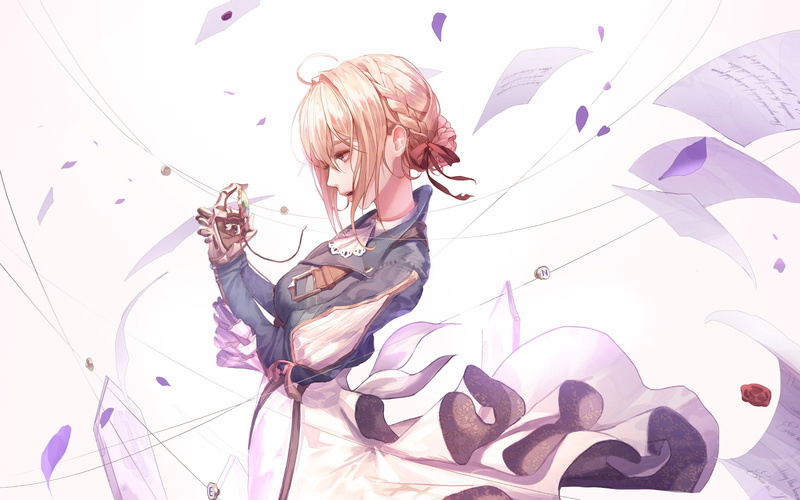 Violet Evergarden, female, character, brown, Anime, 1080P, Violet Evergarden (Character), haired