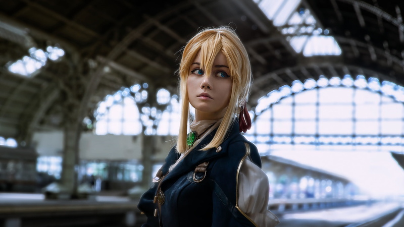 1080P, Women, Cosplay, Violet Evergarden (Character)