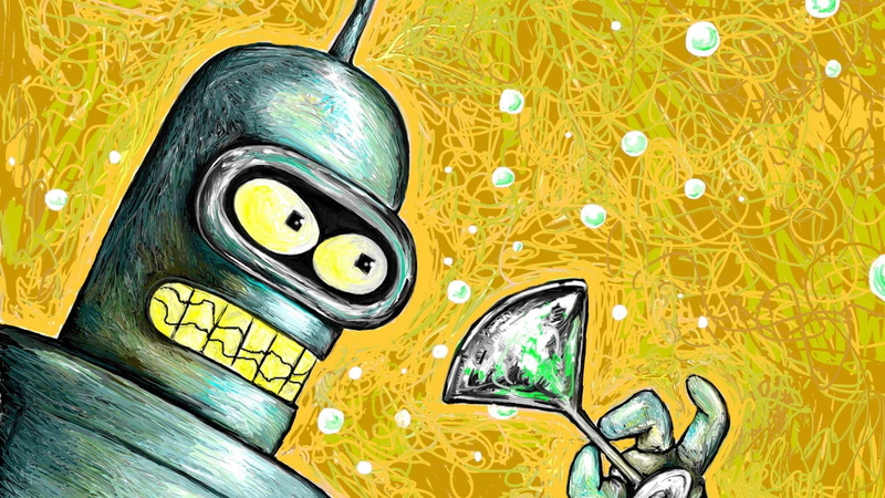 hrdave, 3d and abstract, 1080P, bender, futurama, omdave, matu, amit