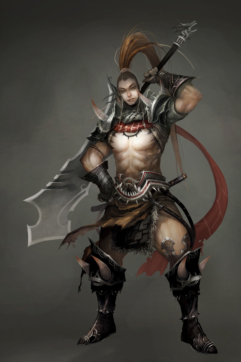 Atlantica Online, 4K, shirtless, warrior