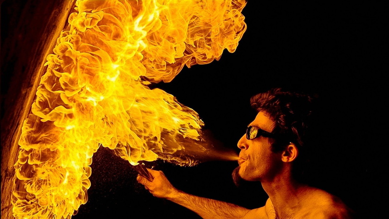 1080P, sunglasses, black background, shirtless, men, fire